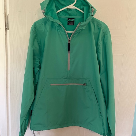 Charles River Apparel Jackets & Blazers - Hooded Pullover Rain Jacket